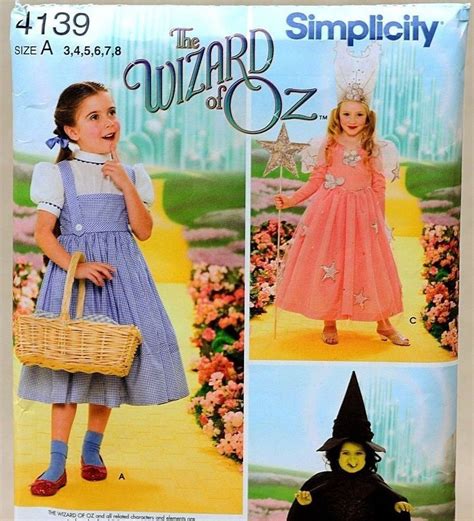 dorothy costume sewing pattern|dorothy costume pattern simplicity.